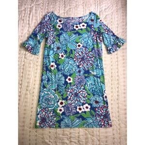 Lilly Pulitzer Jersey Dress with Ruffle Sleeves